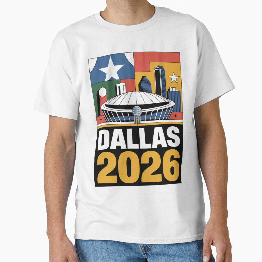 Dallas 2026 Texas Soccer Souvenir T-Shirt V23 by DarylWelsh2024