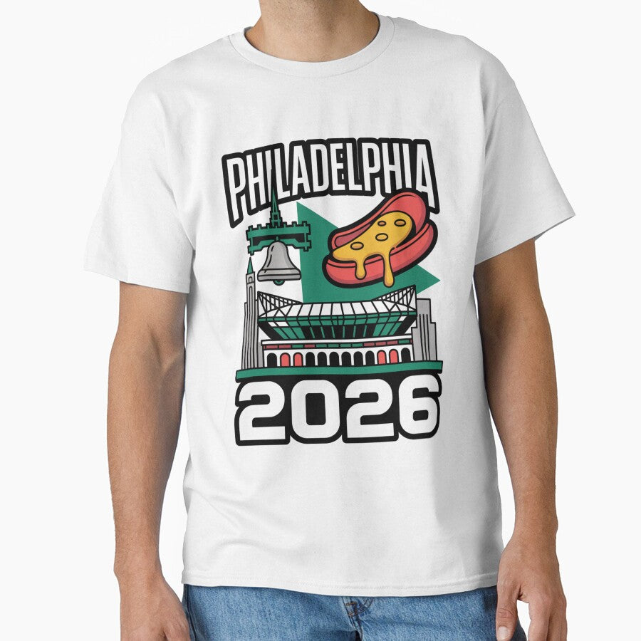 Philadelphia 2026 Liberty Bell Stadium Cheesesteak T-Shirt V23 by DarylWelsh2024