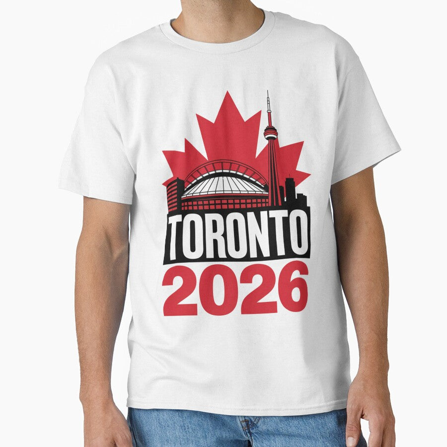 Toronto 2026 CN Tower Stadium Skyline T-Shirt V10 by DarylWelsh2024