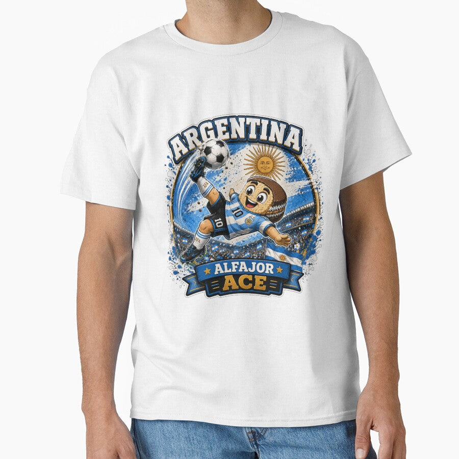 Argentina Alfajor Ace Football Mascot Sticker | Argentine Soccer Fan Design by Snackwave Ninety