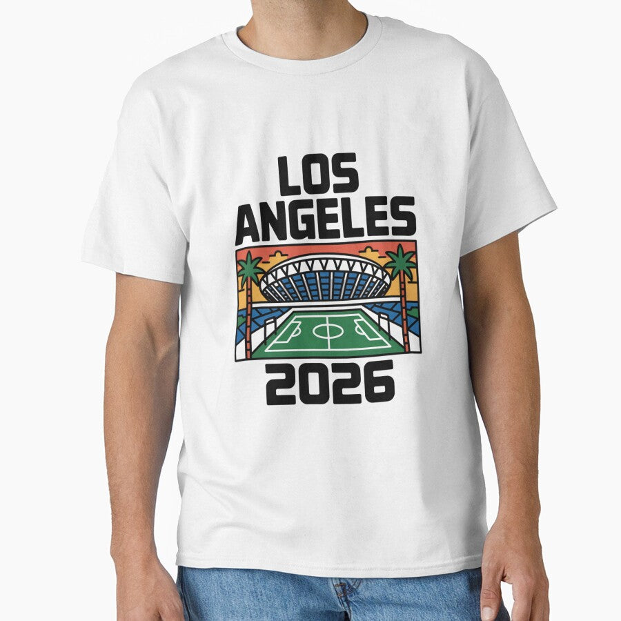 Los Angeles 2026 Palm Tree Sunset T-Shirt V4 by DarylWelsh2024