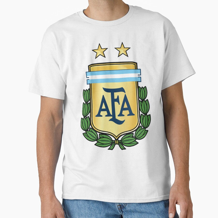 Argentina FA Inspired Crest – World Champions Football Emblem Design by RAVisuals