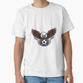 USA Eagle Soccer T-Shirt | Patriotic Football Design by wizooo411