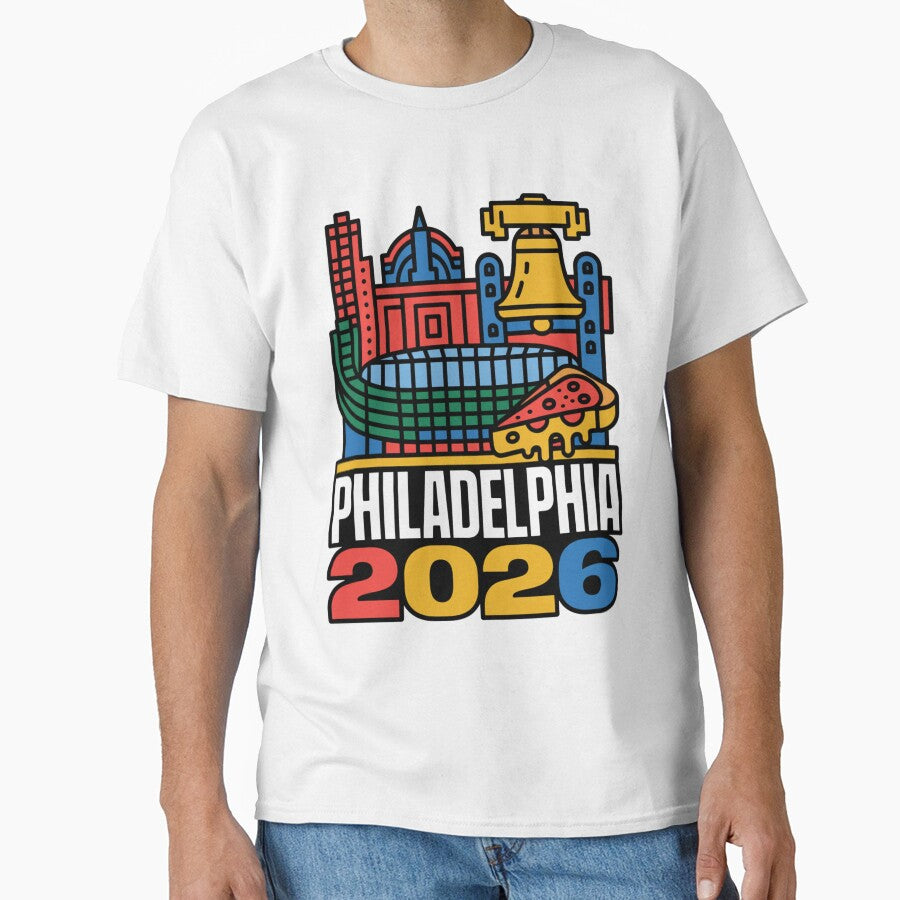 Philadelphia 2026 Liberty Bell Stadium Cheesesteak T-Shirt V10 by DarylWelsh2024