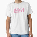 MIAMI GOAT (PINK) (Miami Vice style retro logo) (The goat is in Miami!) DARK version by frikybomb
