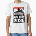 New York 2026 MetLife Stadium Skyline T-Shirt V1 by DarylWelsh2024