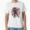 Dabbing Ninja Soccer Vintage Japan Flag by QuiteOrbit