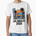 Los Angeles 2026 Palm Tree Sunset T-Shirt V8 by DarylWelsh2024