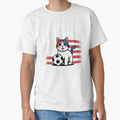 Cute Soccer Cat With Soccer Ball and Red and White Stripes by MimsTees