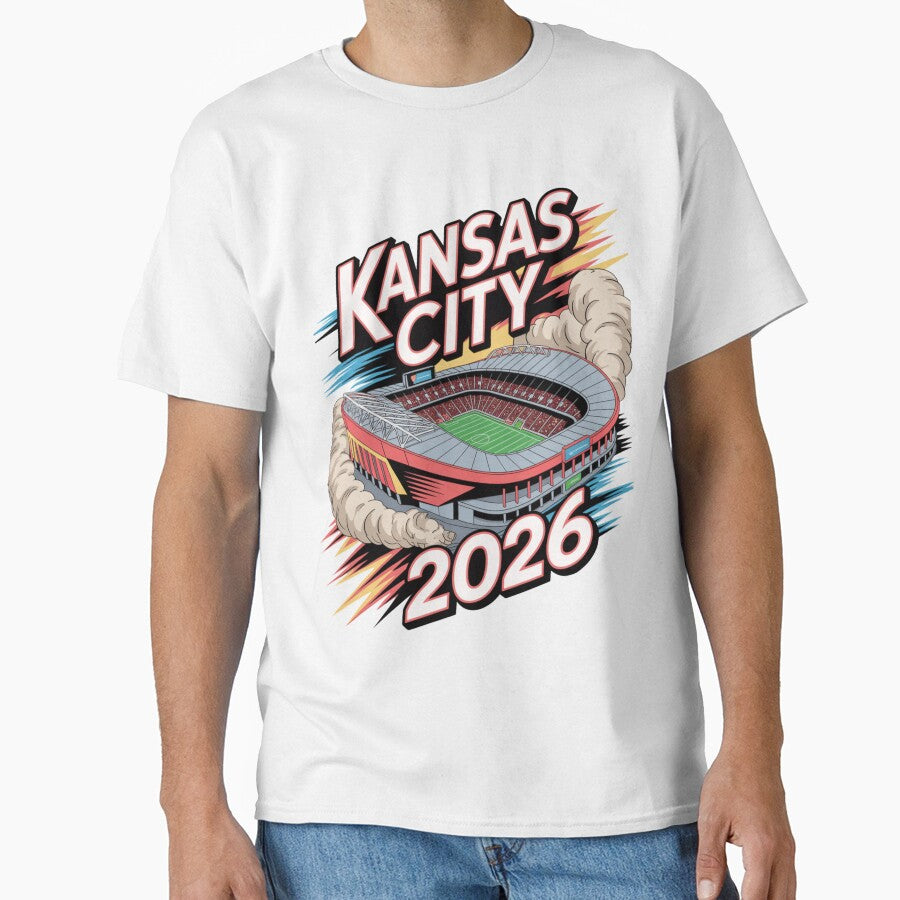 Kansas City 2026 Arrowhead Stadium Football T-Shirt V20 by DarylWelsh2024