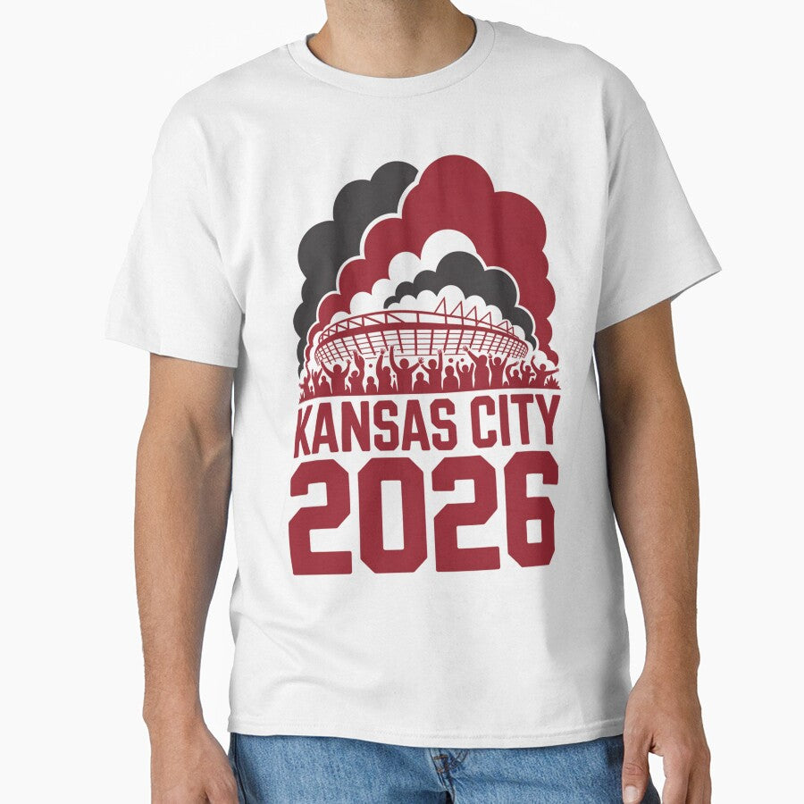 Kansas City 2026 Arrowhead Stadium Football T-Shirt V3 by DarylWelsh2024
