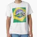 Realistic soccer ball featuring the colors of the Brazilian flag by Doomko