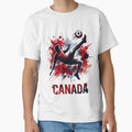 Maple Leaf Football Colors Shirt | Red White Soccer Pride Tee | Canada Fan Gift Idea by 3ac-Arts