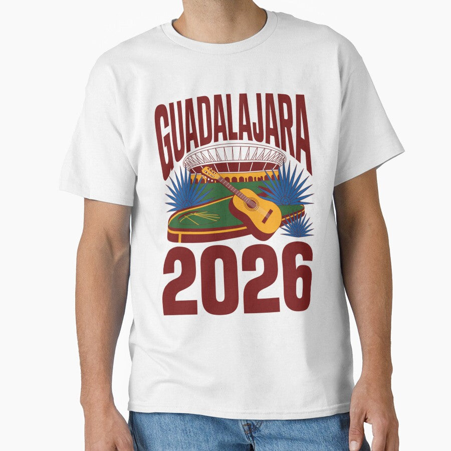 Guadalajara 2026  Mexico Football Soccer Souvenir T-Shirt V1 by DarylWelsh2024