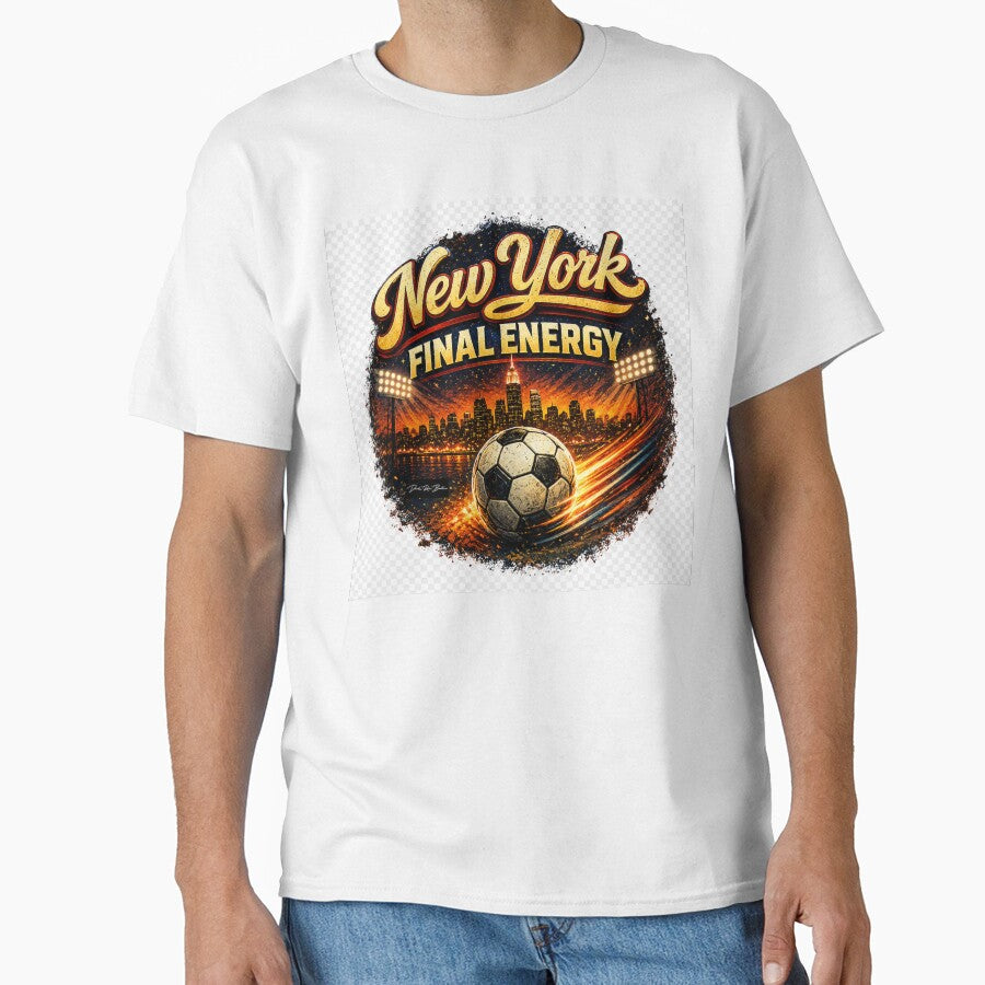 New York Final Energy – Retro Soccer Fan Design by MySheetMusicArt