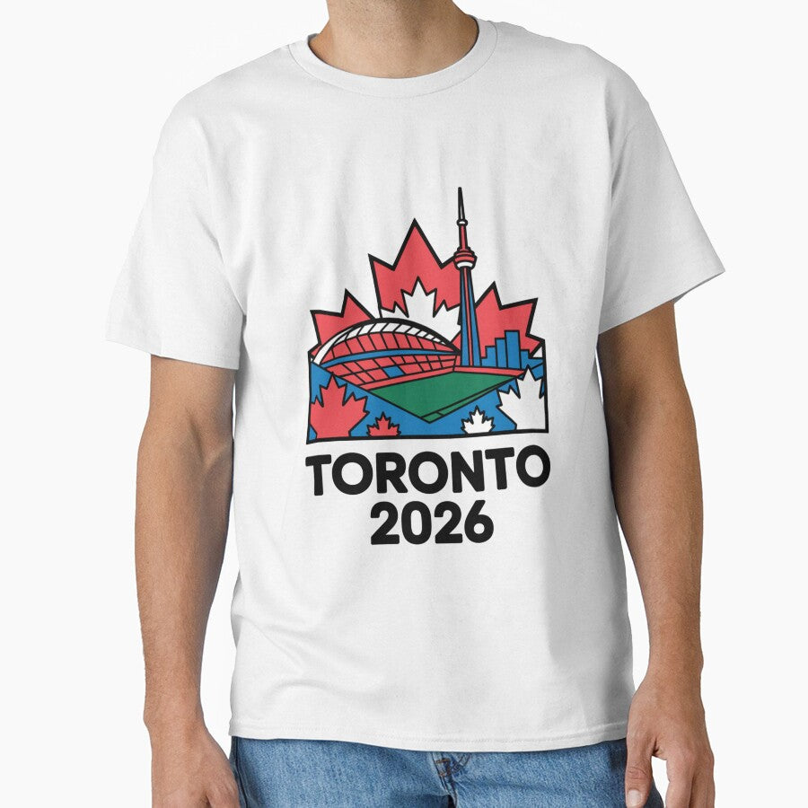 Toronto 2026 CN Tower Stadium Skyline T-Shirt V20 by DarylWelsh2024