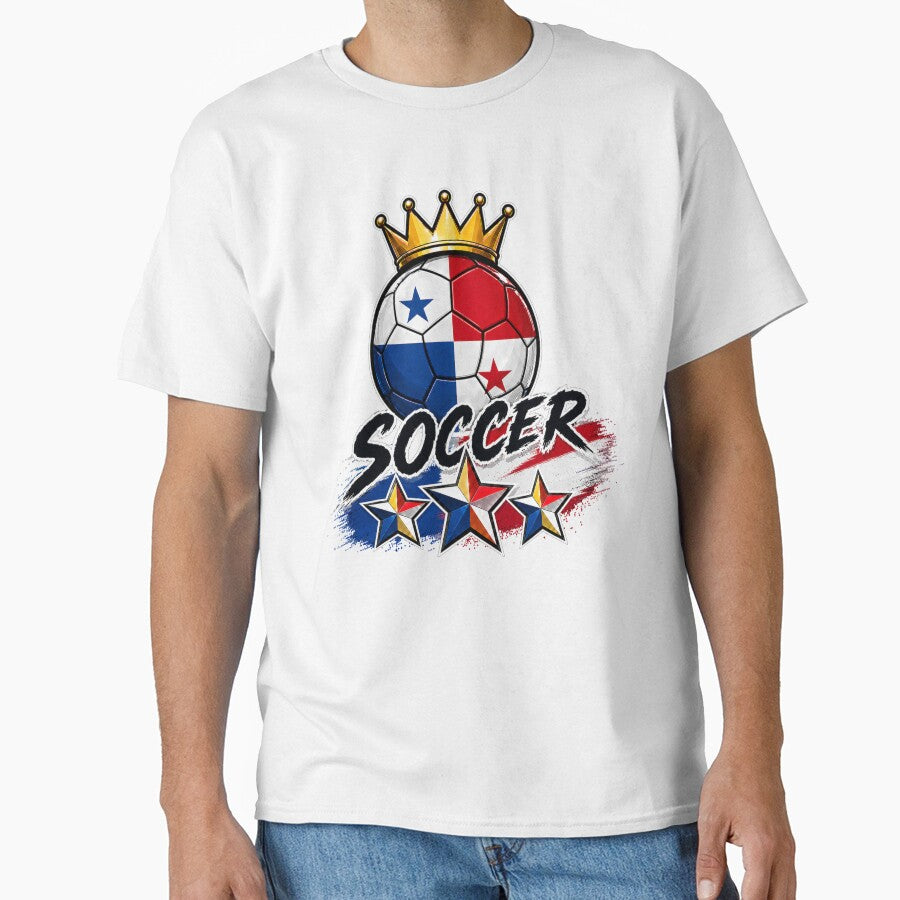 Vintage Panama flag Crowned Soccer Ball by QuiteOrbit