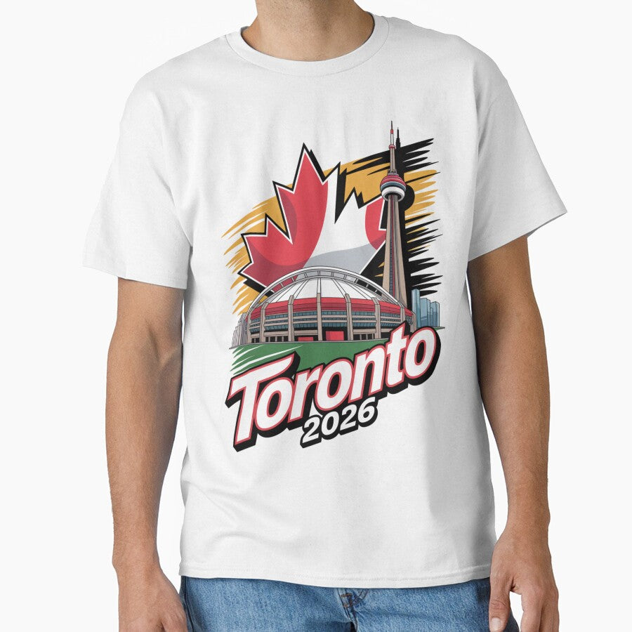 Toronto 2026 CN Tower Stadium Skyline T-Shirt V7 by DarylWelsh2024