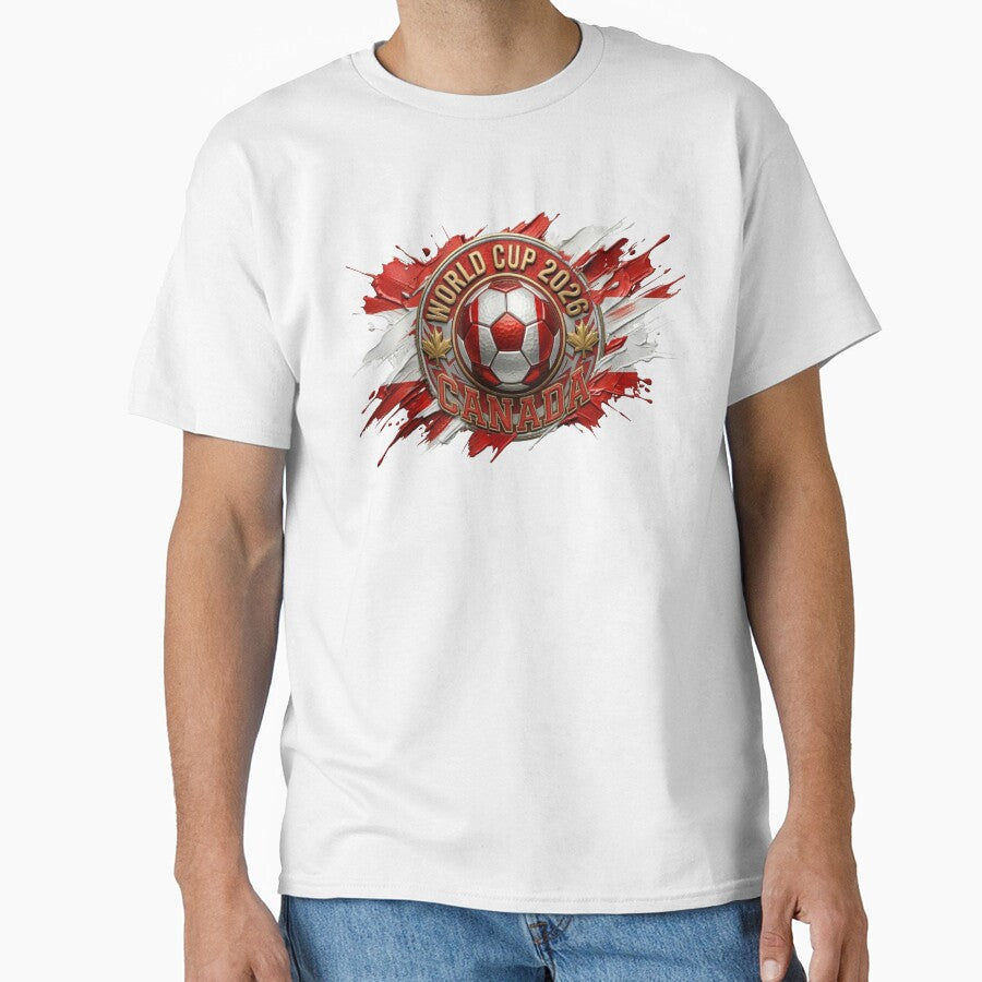 World Cup 2026 Canada Soccer Ball Paint Splash by DigitalArtGhost