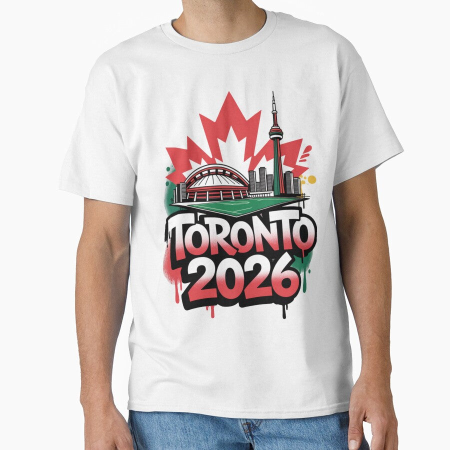 Toronto 2026 CN Tower Stadium Skyline T-Shirt V14 by DarylWelsh2024