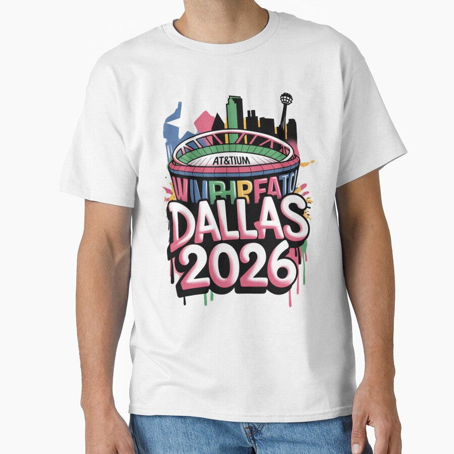 Dallas 2026 Texas Soccer Souvenir T-Shirt V3 by DarylWelsh2024