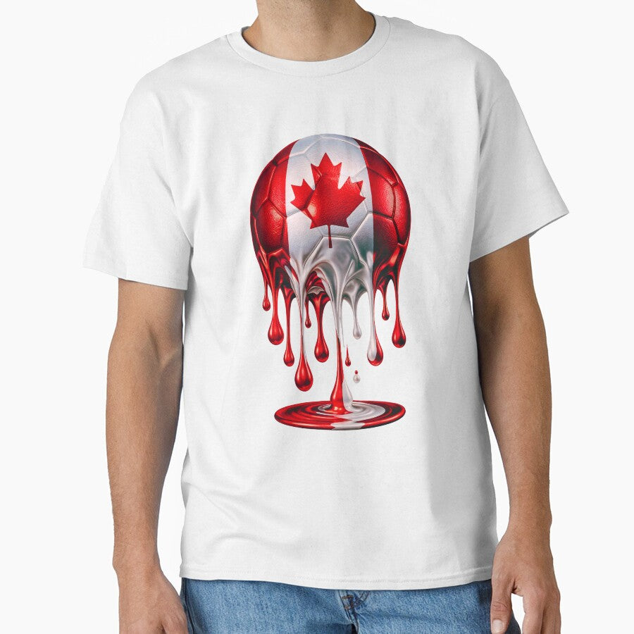 Canada Soccer Ball Drip Melting Canadian Flag by FunToTheFullest
