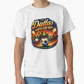 Dallas Match Day Heat – Retro Texas Soccer Fan Design by MySheetMusicArt