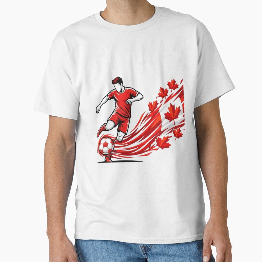 Dynamic Canada Soccer Player Maple Leaf Trail by PMTaurus