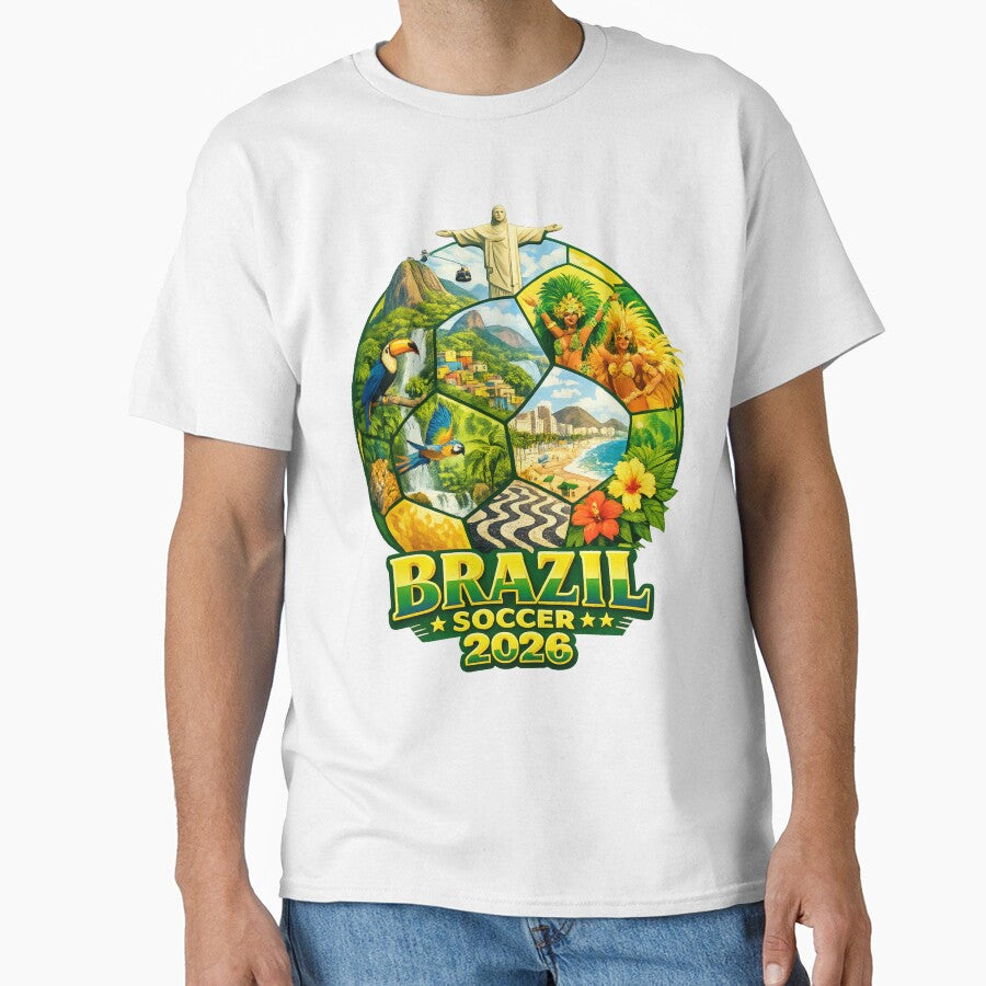 Brazil Soccer 2026 Shirt - Rio de Janeiro Football Gift for Brazil Fans by UrbanPrintVibes