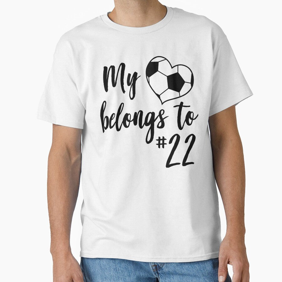 My Heart Belongs to #22 Soccer Heart Jersey Number product by nikkidawn74