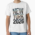 New York 2026 MetLife Stadium Skyline T-Shirt V9 by DarylWelsh2024
