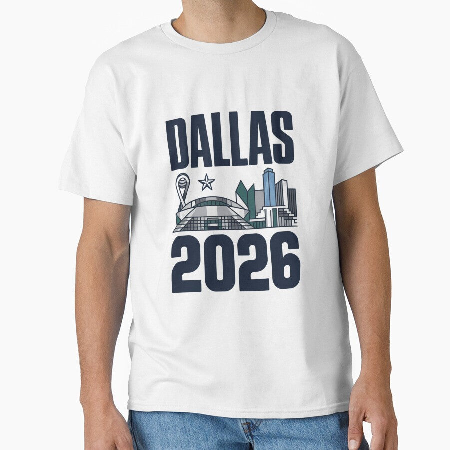 Dallas 2026 Texas Soccer Souvenir T-Shirt V11 by DarylWelsh2024