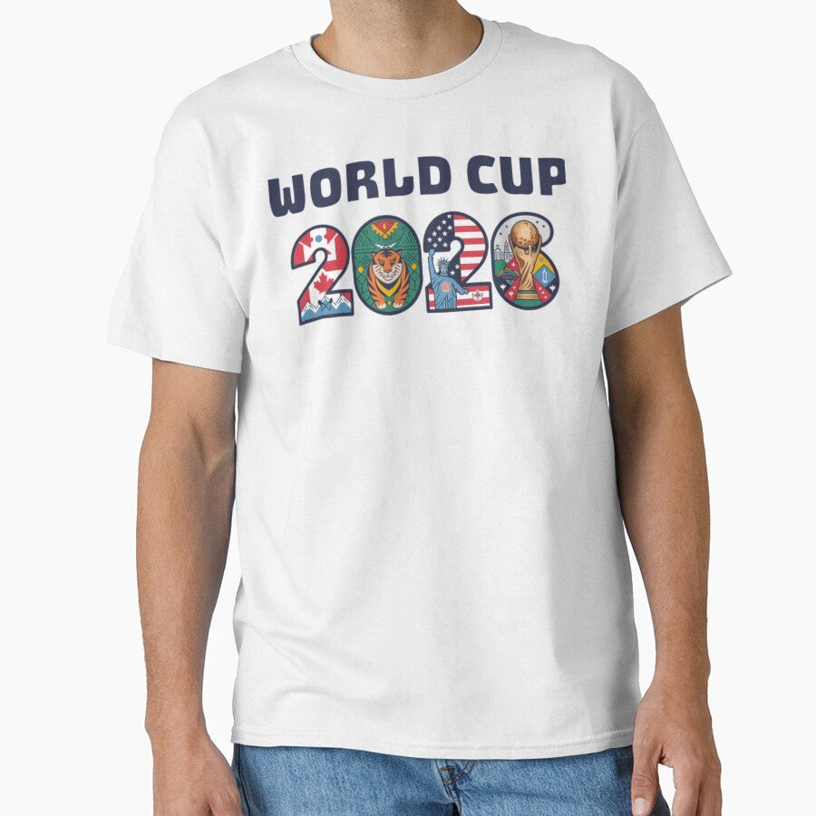 North America Soccer 2026 USA Canada Mexico Football Classic T-Shirt by BlitCrankMath
