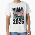 Miami 2026 Ocean Wave Football T-Shirt V22 by DarylWelsh2024