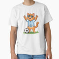 Argentina Soccer Cat Goal Celebration — Albiceleste Cartoon by David Mateo ArtWorks