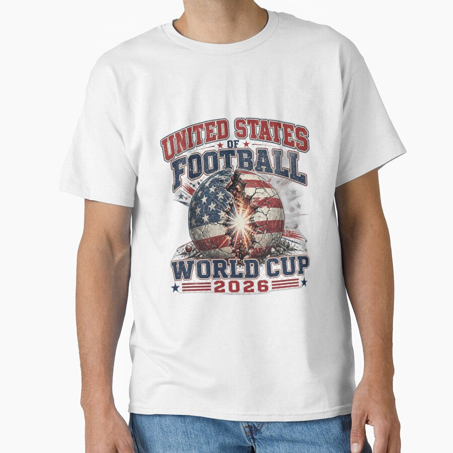 United States of Football — USA World Cup 2026 Fan T-Shirt by The96Minutes