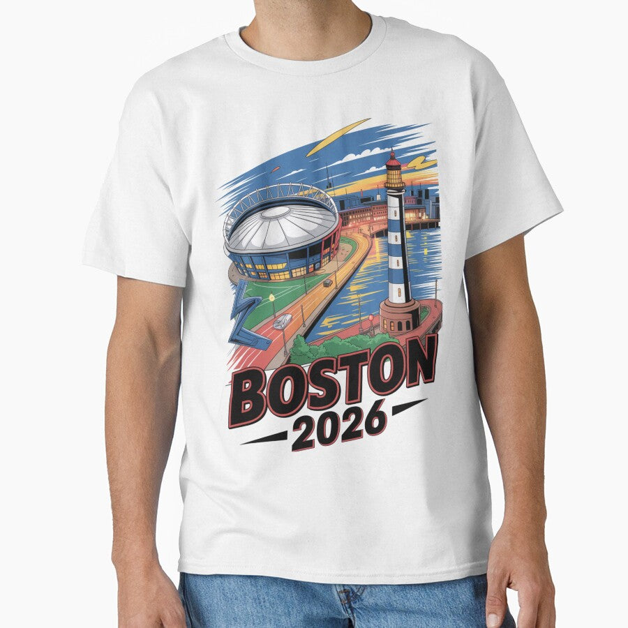 Boston 2026 New England Soccer Souvenir T-Shirt V17 by DarylWelsh2024