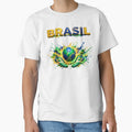 Brazil Soccer Ball & Cleats | Brazilian Football Fan Design | Green Yellow Blue Sports Graphic by ArtSpark Studio