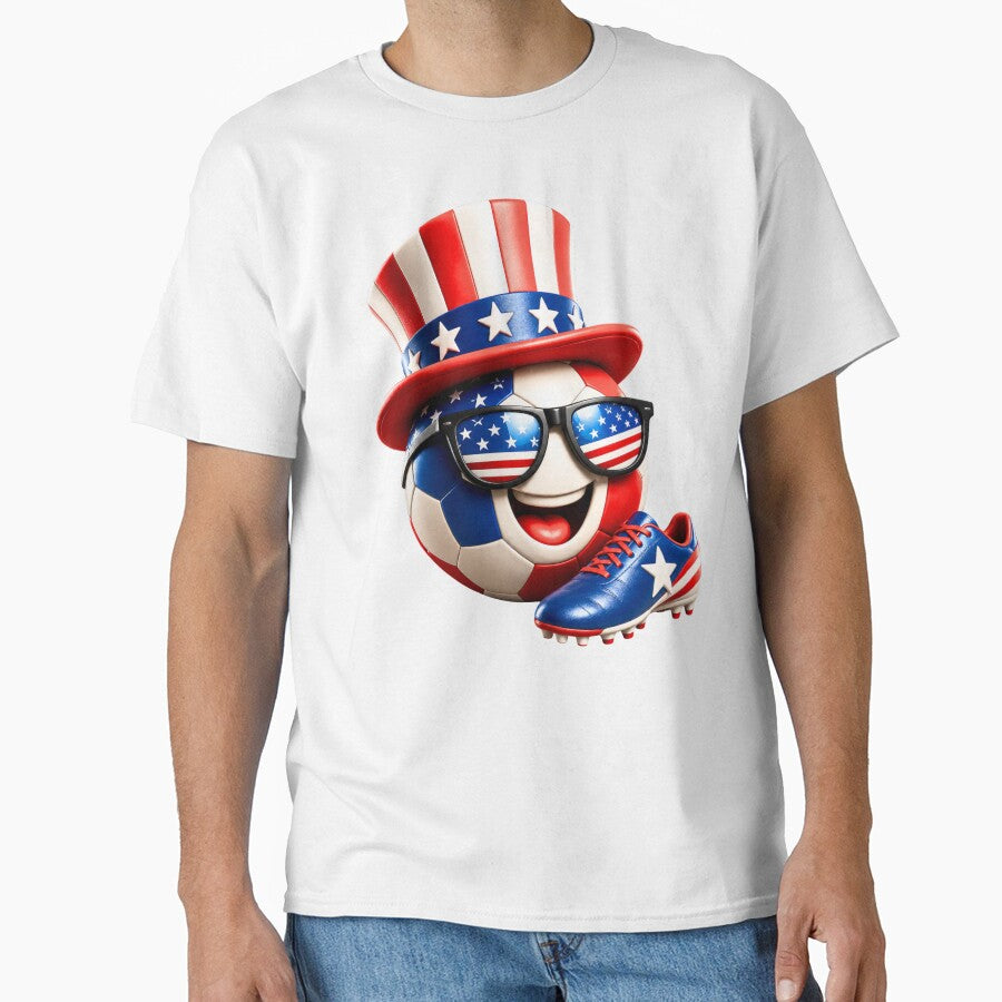 Patriotic Soccer Ball Cartoon USA Sports Graphic by ArtSpark Studio