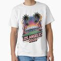 Los Angeles 2026 Palm Tree Sunset T-Shirt V16 by DarylWelsh2024