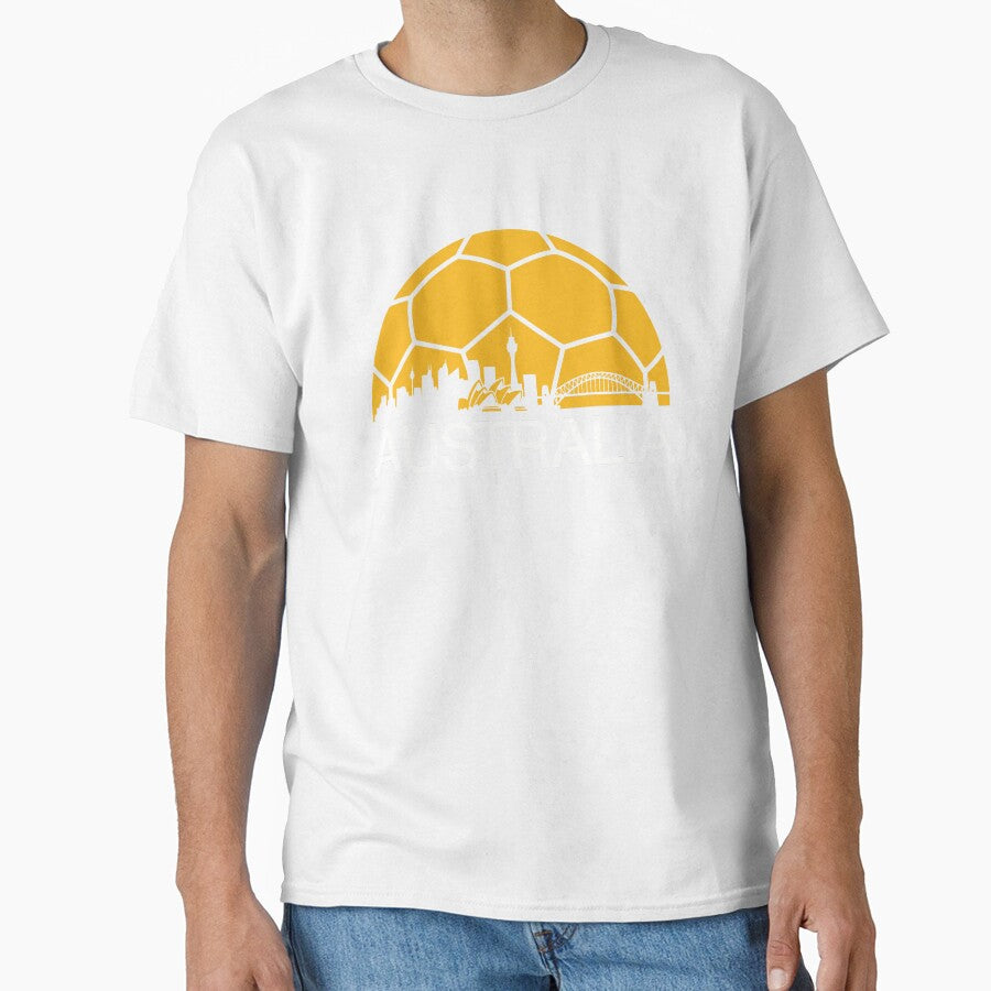 Australia Soccer Fan 2026 Skyline Football Ball by Imaginationbeyond