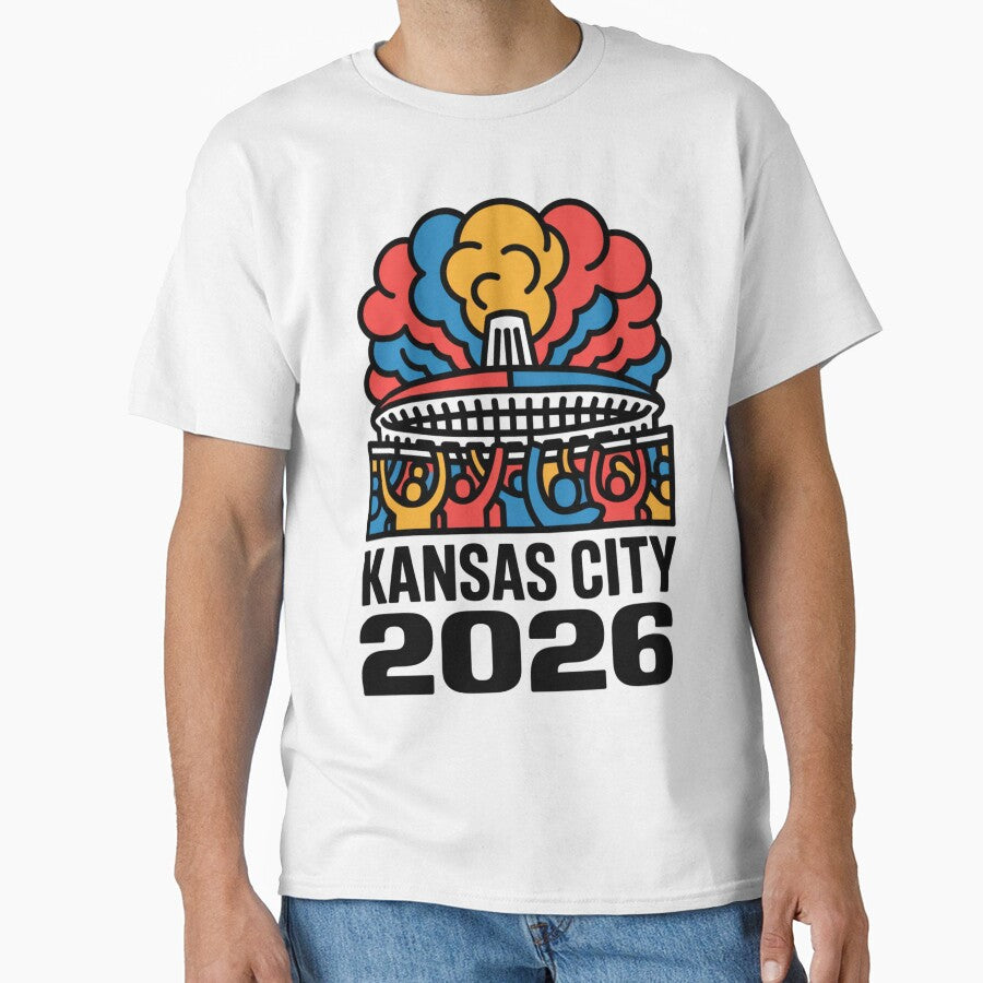 Kansas City 2026 Arrowhead Stadium Football T-Shirt V24 by DarylWelsh2024