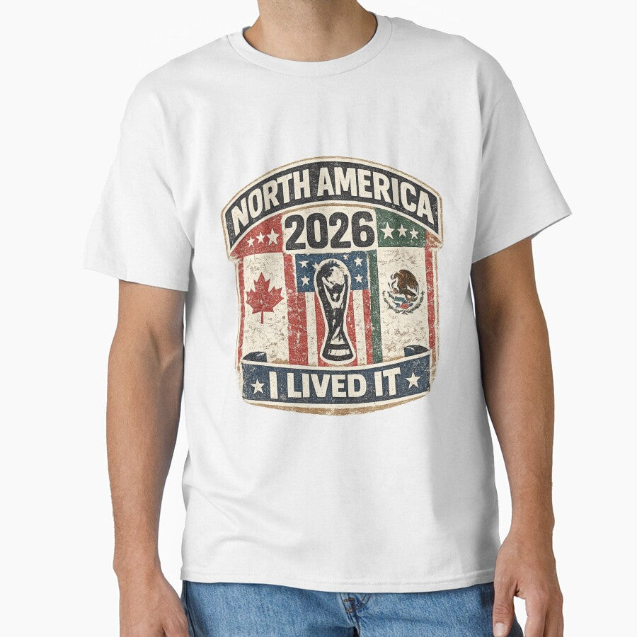North America 2026 I Lived It Vintage Football T-Shirt by ArthUpscale