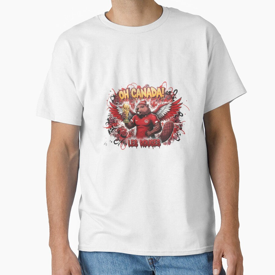 Oh Canada! Beaver Mascot World Cup Champion | Les Rouges Football Design by Inkwell grove