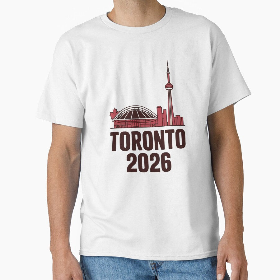 Toronto 2026 CN Tower Stadium Skyline T-Shirt V6 by DarylWelsh2024