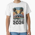 Los Angeles 2026 Palm Tree Sunset T-Shirt V5 by DarylWelsh2024