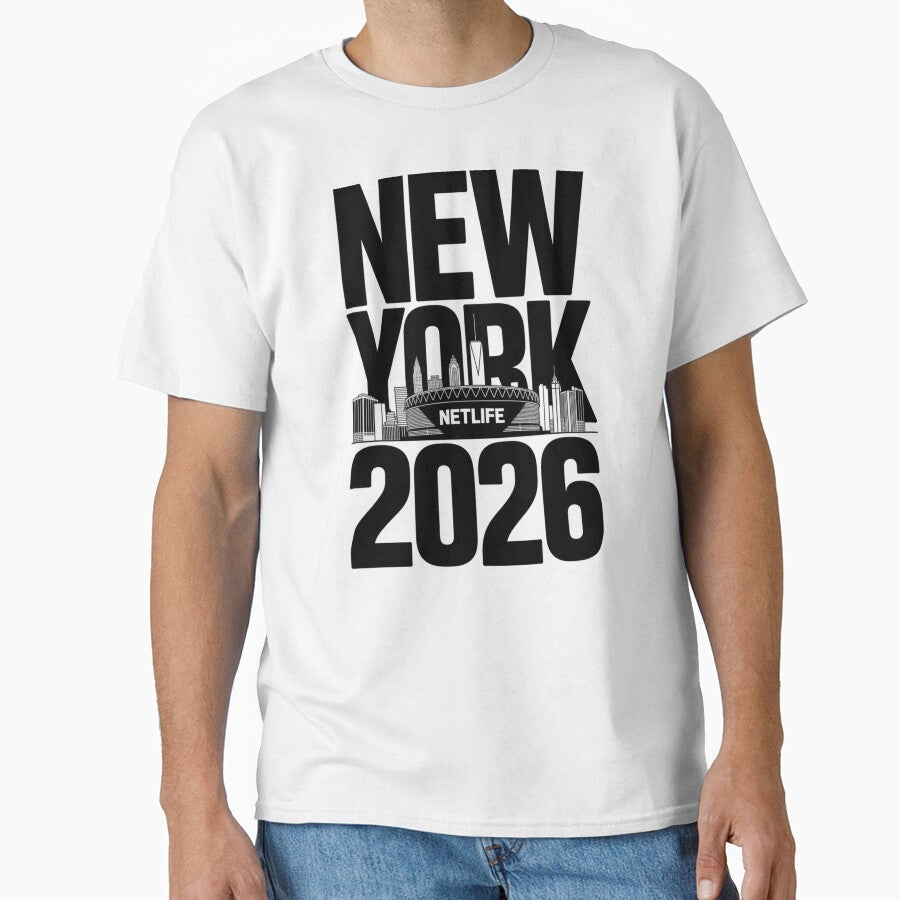 New York 2026 MetLife Stadium Skyline T-Shirt V3 by DarylWelsh2024
