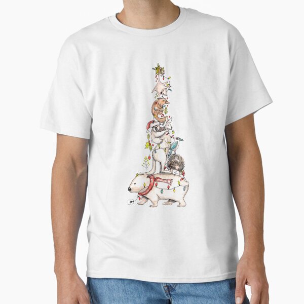 Aussie animal Christmas tree  Classic T-Shirt