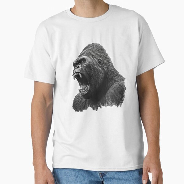Wild Mountain Gorilla Roaring (Angry Ape Merchandise) Classic T-Shirt