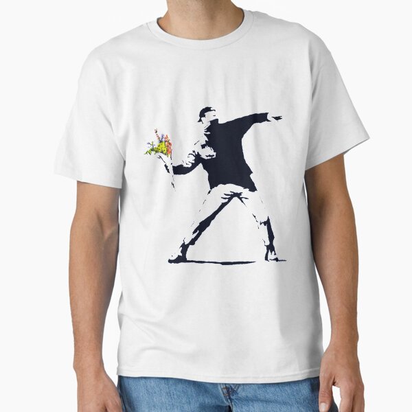 Banksy Flower Throw Classic T-Shirt